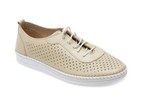 Pantofi casual FLAVIA PASSINI bej, CS5811, din piele naturala