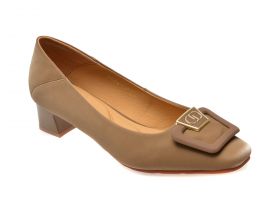 Pantofi casual FLAVIA PASSINI nude, 23801, din piele naturala