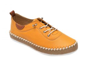 Pantofi casual GRYXX galbeni, EV30106, din piele naturala