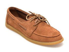 Mocasini casual CLARKS maro, CLARKBAY GO, din piele intoarsa