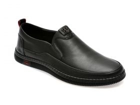 Mocasini casual OTTER negri, 27592, din piele naturala