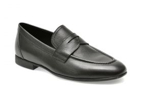 Mocasini GEOX negri, U35CCA, din piele naturala