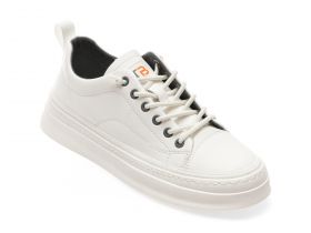 Pantofi casual BITE THE BULLET albi, K910, din piele ecologica