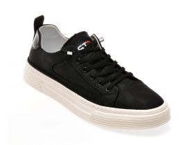 Pantofi casual BITE THE BULLET negri, K911, din material textil