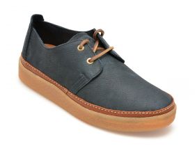 Pantofi casual CLARKS bleumarin, CLARKWOOD LOW, din nabuc