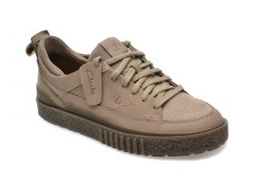 Pantofi casual CLARKS gri, SOMELAC, din nabuc