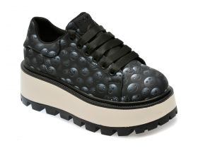 Pantofi casual GRYXX negri, 1101, din piele naturala