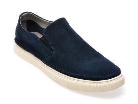 Pantofi casual OTTER bleumarin, 2238, din piele intoarsa