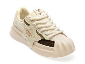 Pantofi casual REPUSEN bej, 18322, din material textil