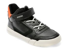 Pantofi GEOX negri, J36GWA, din piele ecologica