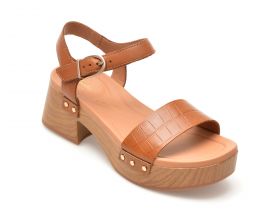 Sandale casual CLARKS maro, SIVANNE BAY, din piele naturala