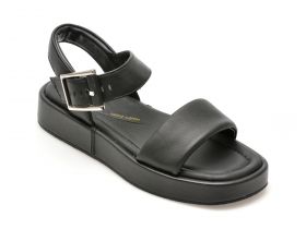 Sandale casual CLARKS negre, ALDA STRAP, din piele naturala