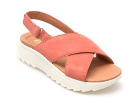 Sandale casual CLARKS visinii, DASH LITE WISH, din nabuc