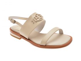 Sandale casual EPICA albe, 750503, din piele naturala