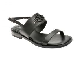 Sandale casual EPICA negre, 750503, din piele naturala