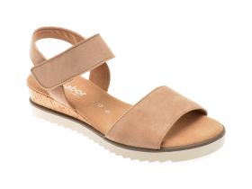 Sandale casual GABOR bej, 42750, din piele intoarsa