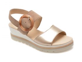 Sandale casual GABOR bej, 44645, din piele intoarsa