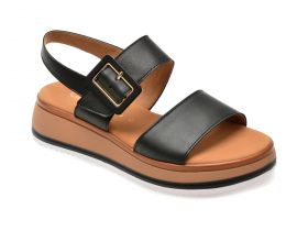 Sandale casual GABOR negre, 42744, din piele naturala