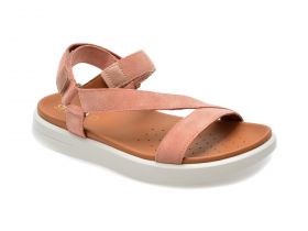 Sandale casual GEOX roz, D45PAB, din piele intoarsa