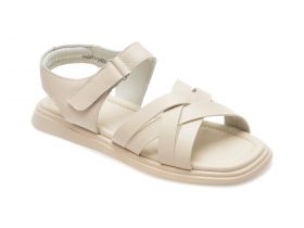 Sandale casual GRYXX albe, 32911, din piele naturala