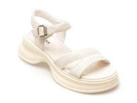 Sandale casual GRYXX albe, LX637, din piele naturala