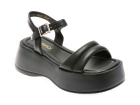 Sandale casual GRYXX negre, 30597, din piele naturala