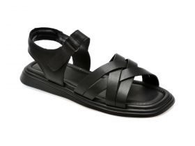 Sandale casual GRYXX negre, 32911, din piele naturala