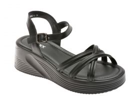 Sandale casual GRYXX negre, 5039K2, din piele naturala