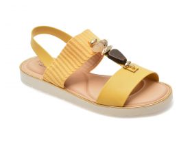 Sandale casual MODARE galbene, 7175102, din piele ecologica