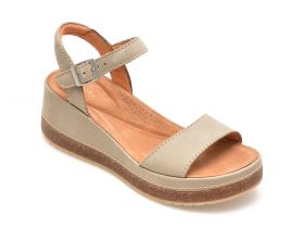 Sandale CLARKS gri, KASSANDA LILY, din nabuc