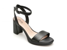 Sandale CLARKS negre, AMBYR LYN BAY, din piele naturala