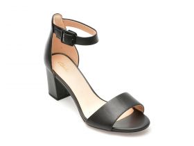 Sandale CLARKS negre, DEVA MAE, din piele naturala