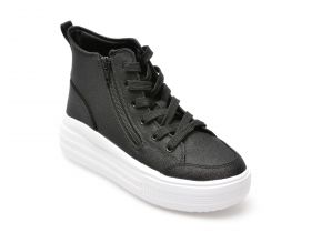 Ghete casual SKECHERS negre, HYPERLIFT, din material textil