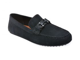 Mocasini casual ALDO bleumarin, 13750573, din piele intoarsa