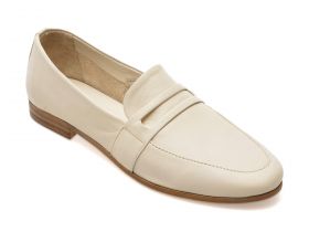 Mocasini casual GRYXX albi, 4105, din piele naturala