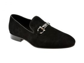 Mocasini eleganti ALDO negri, BOWTYE0011, din piele intoarsa