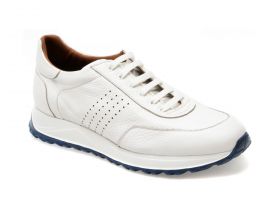 Pantofi casual LE COLONEL albi, 643541, din piele naturala