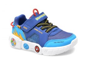 Pantofi SKECHERS bleumarin, GAMETRONIX, din piele ecologica