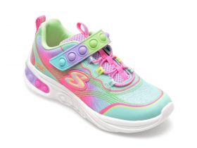 Pantofi SKECHERS multicolor, SKECH POPS, din piele ecologica