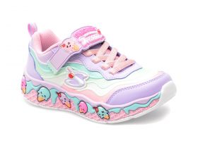 Pantofi SKECHERS multicolor, SUNDAE SWEETIES, din piele ecologica