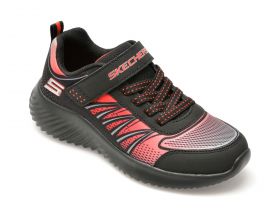 Pantofi SKECHERS negri, BOUNDER, din material textil