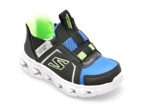 Pantofi SKECHERS negri, HYPNO-FLASH 2.0, din piele ecologica