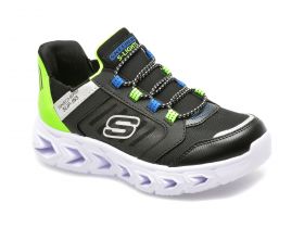 Pantofi SKECHERS negri, HYPNO-FLASH 2.0, din piele ecologica