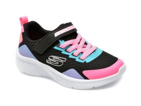 Pantofi SKECHERS negri, MICROSPEC, din material textil