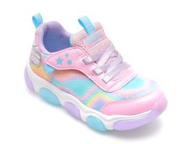 Pantofi SKECHERS roz, MIGHTY GLOW, din piele ecologica