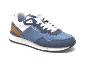 Pantofi sport PEPE JEANS bleumarin, LONDON SEAL,  din material textil