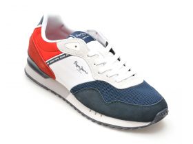 Pantofi sport PEPE JEANS bleumarin, LONDON URBAN,  din material textil