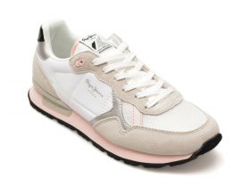 Pantofi sport PEPE JEANS gri, BRIT MIX,  din material textil