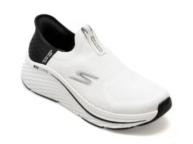 Pantofi sport SKECHERS alb-negru, MAX CUSHIONING ELITE 2.0, din material textil