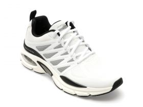 Pantofi sport SKECHERS albi, SKECH-AIR VENTURA, din material textil